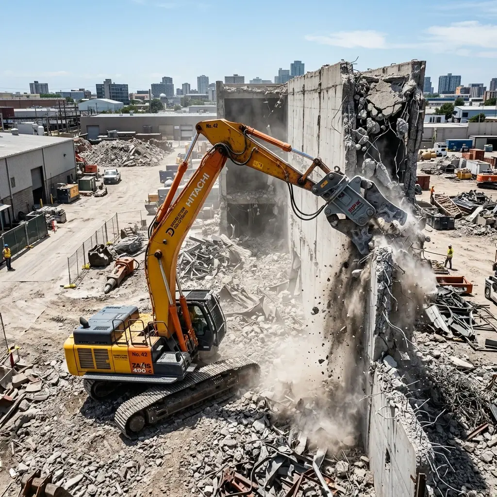 Démolition complète de bâtiments